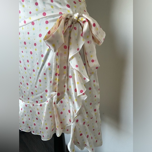 NEW RARE FINDS VINTAGE TOUPY FRANCE SILK WOMENS ASYMMETRICAL SKIRT S 42 - Picture 11 of 14